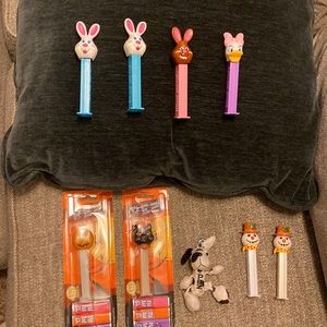 Lot of 9 PEZ dispensers.  2 NEW in packages, 7 older vintage ones - no packages